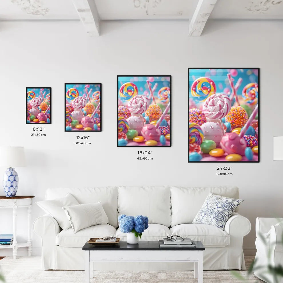 Colorful Candy Art - Vibrant Painting of Con - Kitchen Hangings