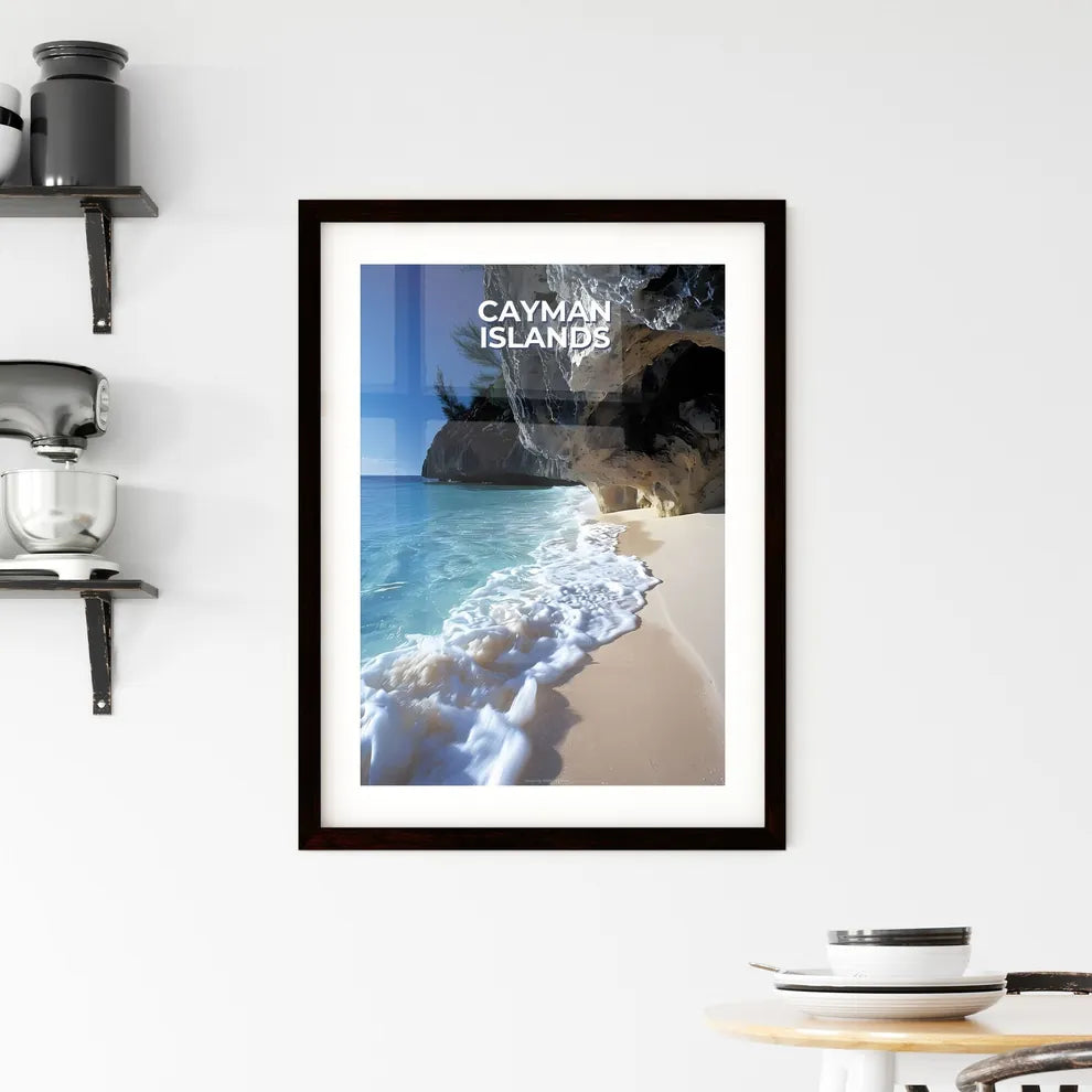 Vibrant Art of Cayman Islands Beach with Roc Framed Print