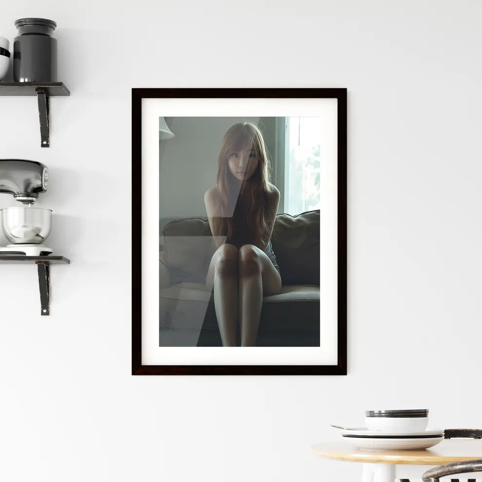 Captivating artwork portraying youthful beau Framed Print