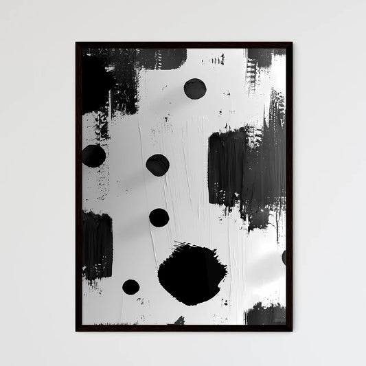 Abstract Black and White Painting Art Patter - Framed Art Print
