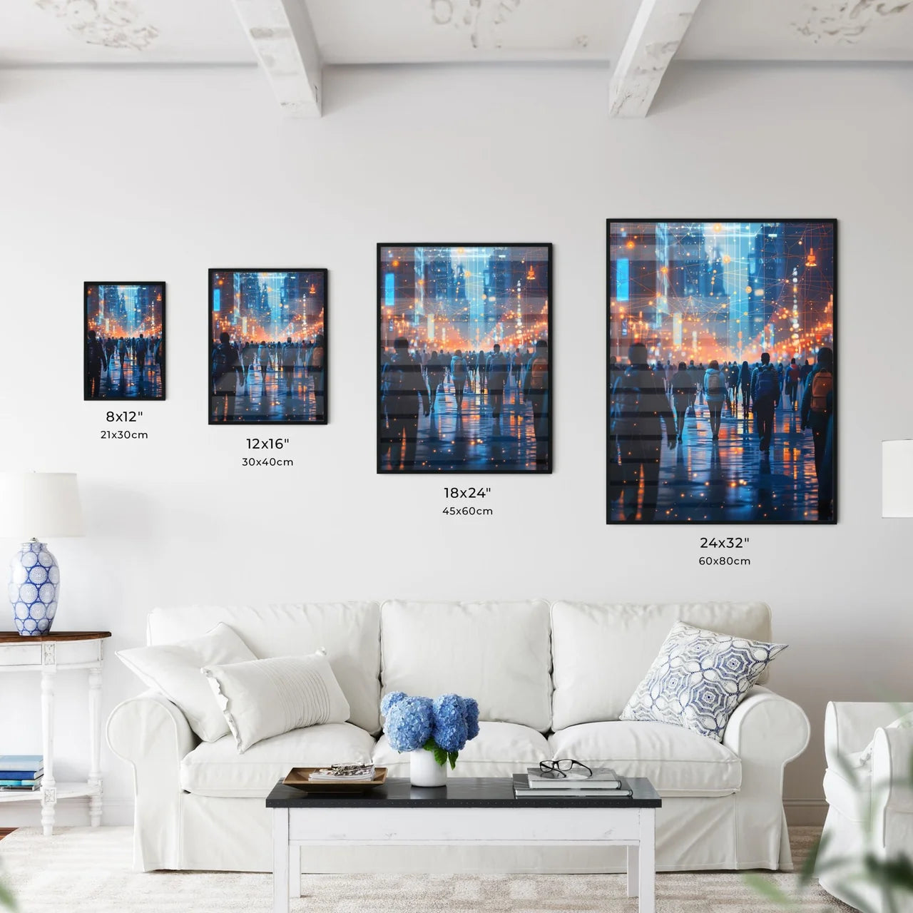 Abstract Metropolis Blockchain City Scene We - Kitchen Hangings