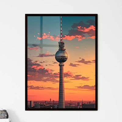 Vibrant Painting Depicting Berlin's Architectural Icon, the Fernsehturm