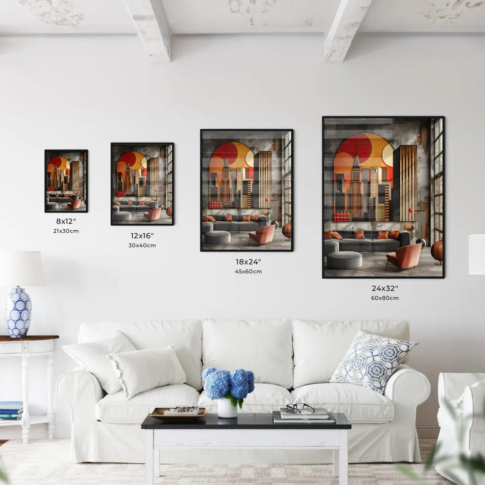 Contemporary Chic: Painterly Accents for Sophisticated Interiors Featuring Eye-Catching Artwork Size Chart
