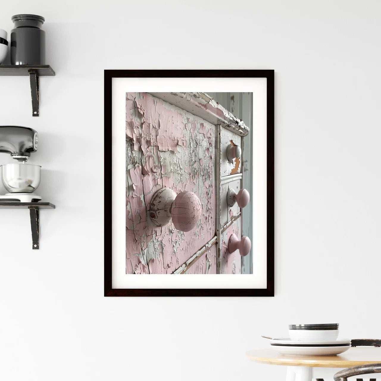 Vintage Inspired Shabby Chic Bathroom Cabine Framed Print