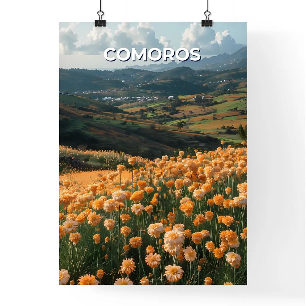 Beautiful Painting of Colorful Flowers and M Poster