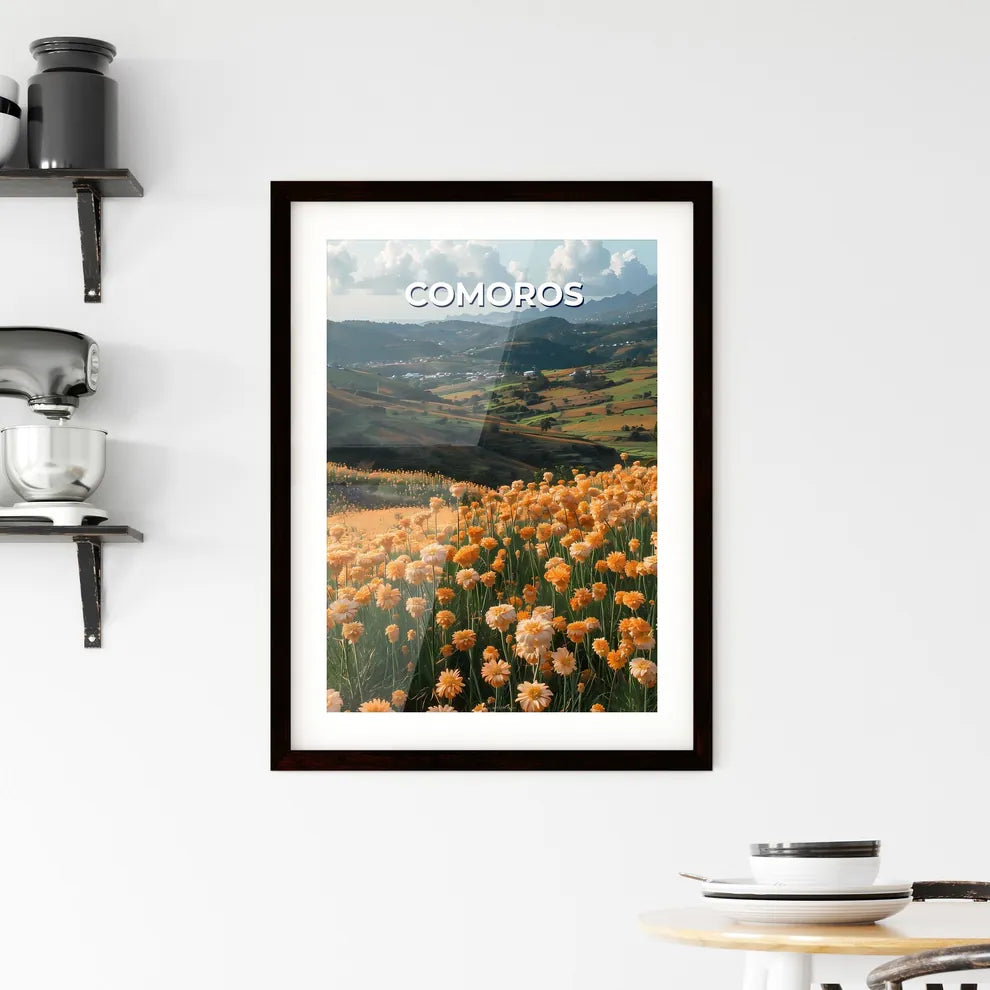 Beautiful Painting of Colorful Flowers and M Framed Print