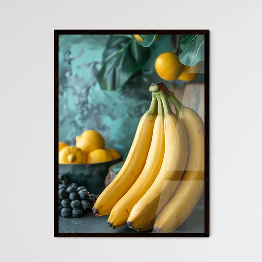 Rustic Table with Bananas - Framed Art Print