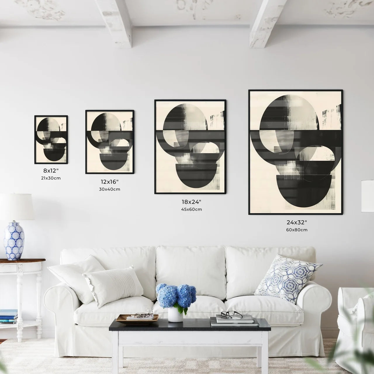 Bauhaus Style Black and White Art Print - Kitchen Hangings