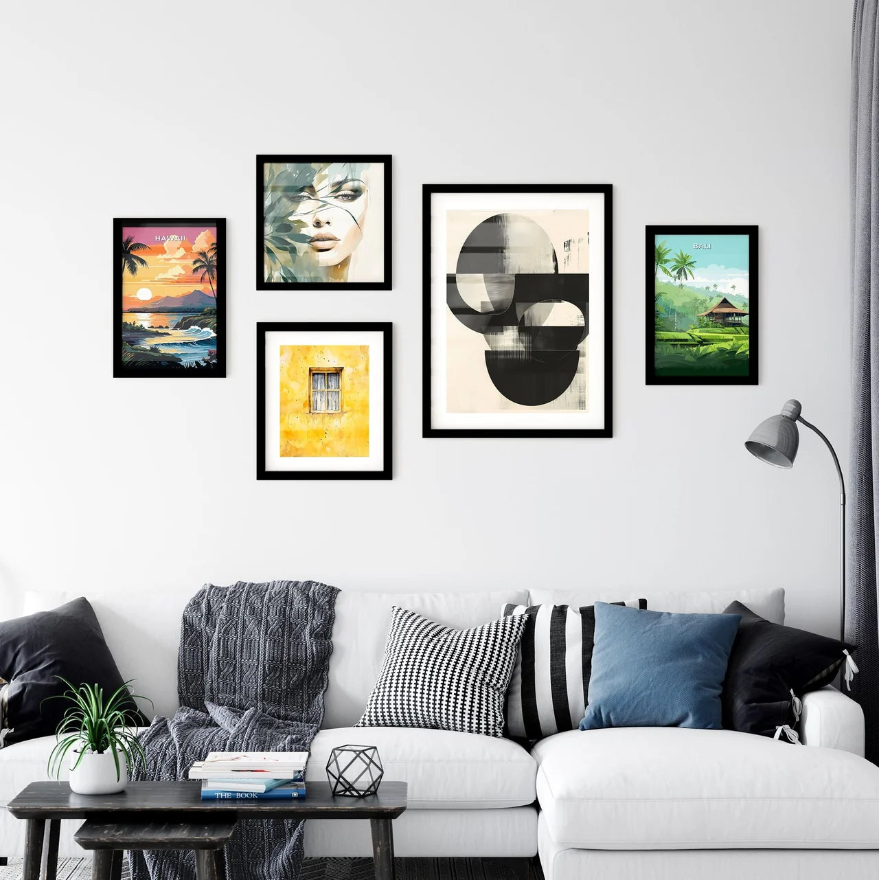 Bauhaus Style Black and White Art Print Wall Art