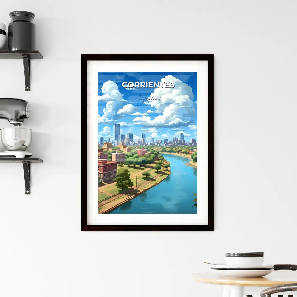 Vibrant Corrientes Argentina Cityscape Painting Featuring the Flowing Parana River Default Title