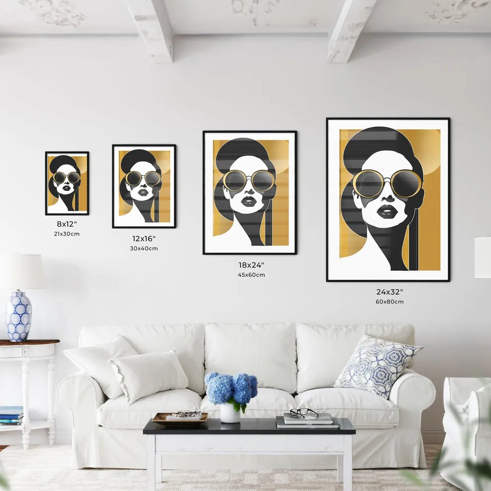 Minimalist Surrealist Pop Art Painting Woman - Kitchen Hangings