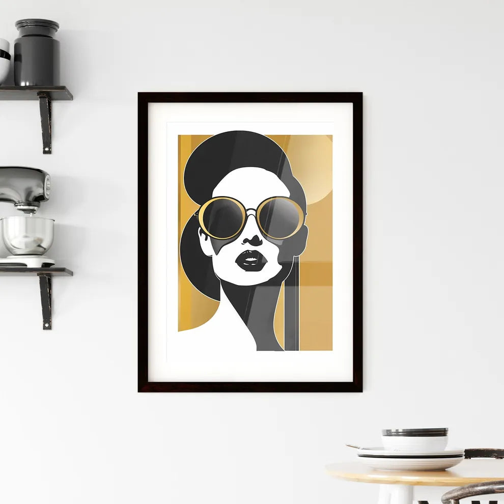 Minimalist Surrealist Pop Art Painting Woman Framed Print