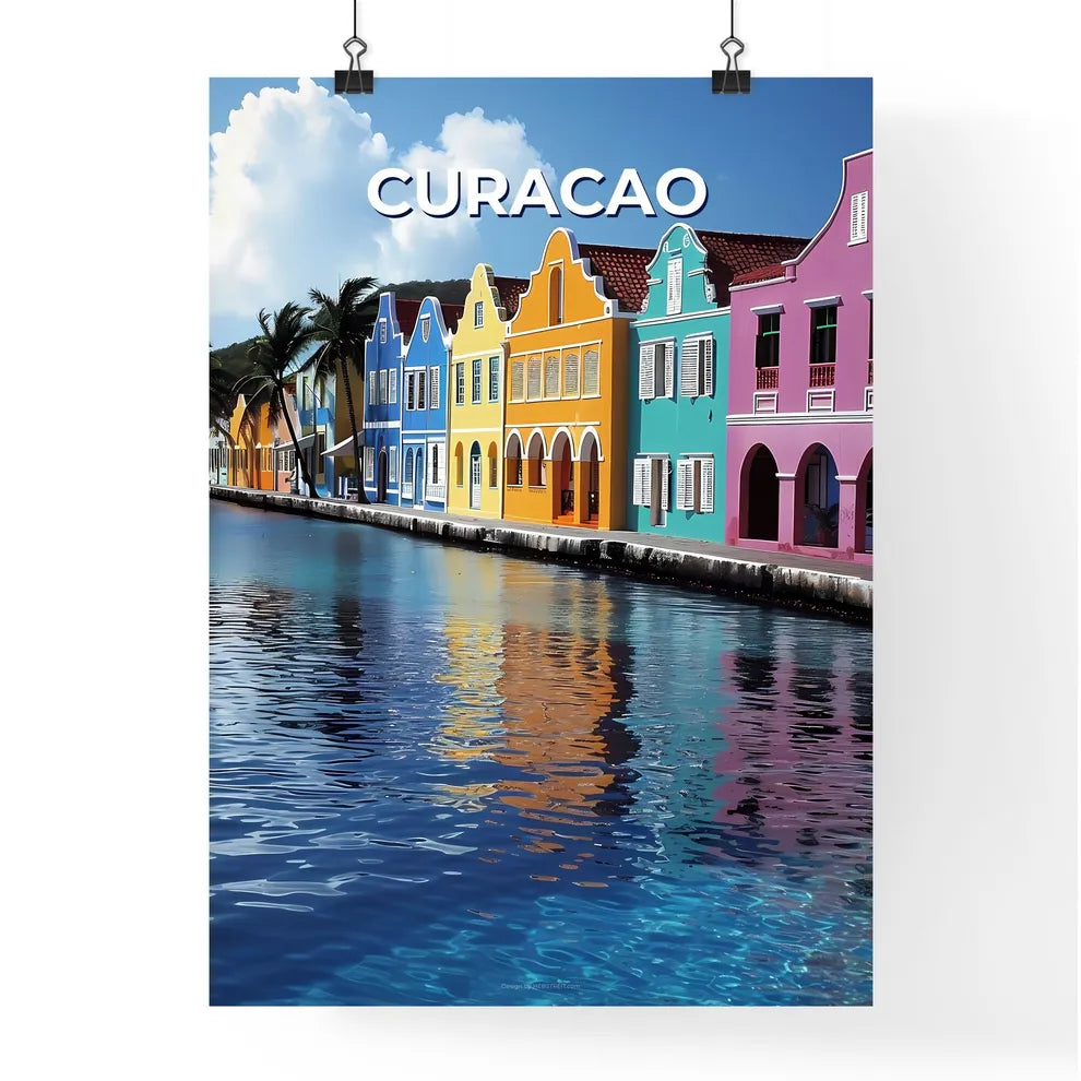 Colorful Painted Cityscape, Willemstad, Curacao, Antillean Islands, Caribbean Sea Poster