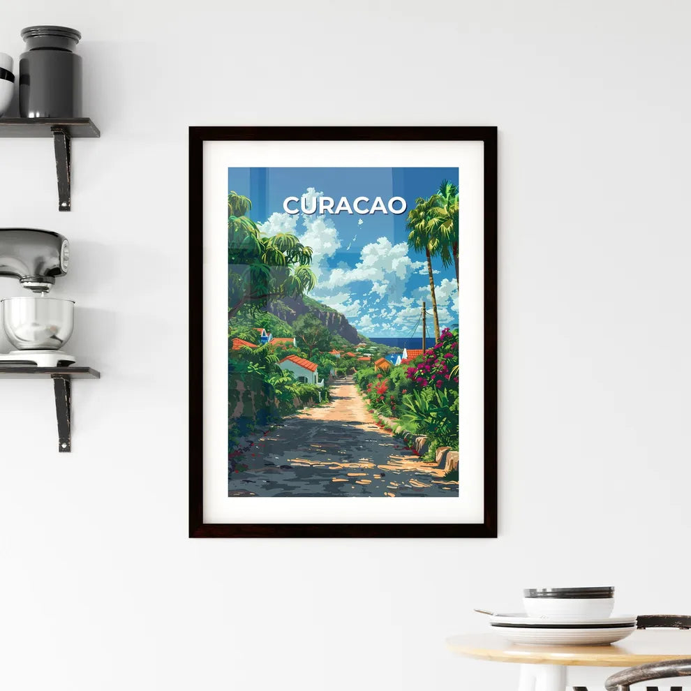 Caribbean Artistic Roadside View - Curacao C Framed Print