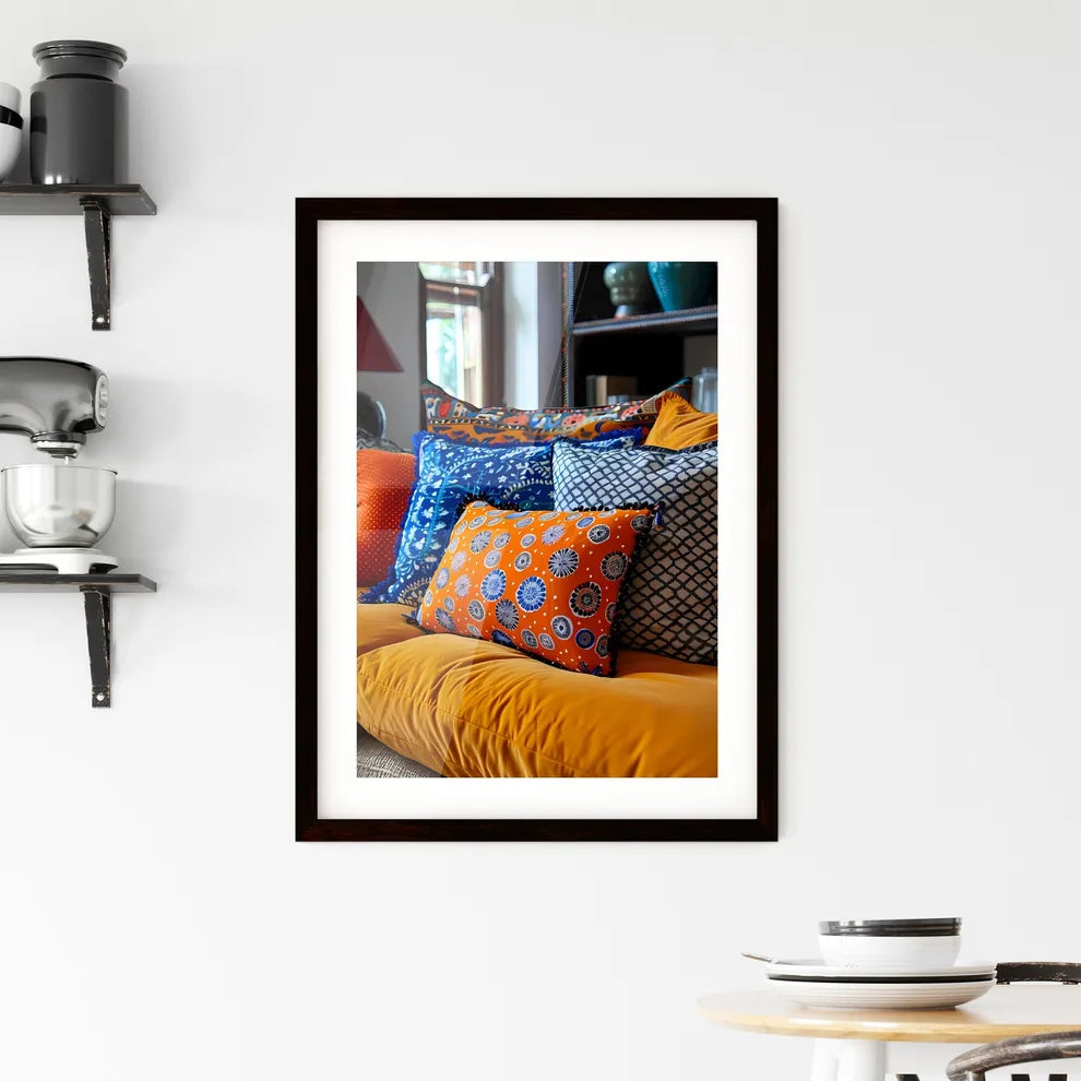 Vibrant Bohemian Style Painting Pattern for  Framed Print