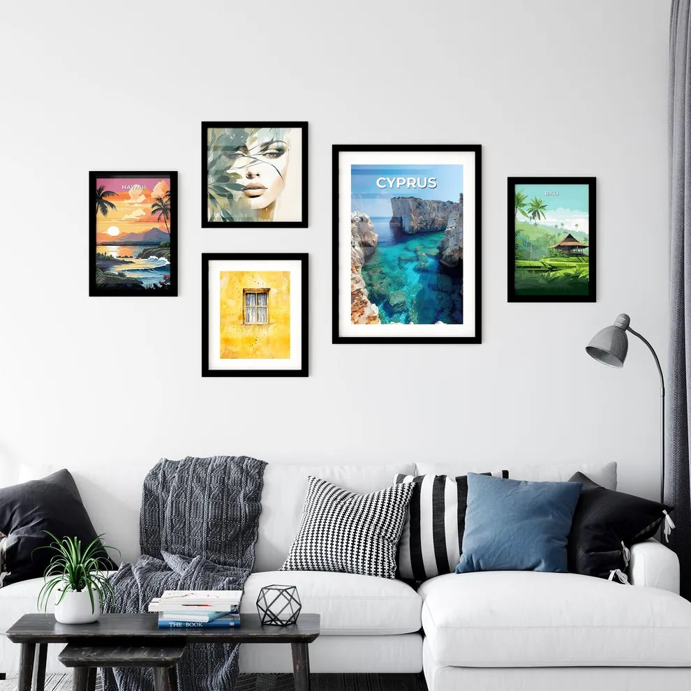 Vibrant Cyprus Seascape Painting Wall Art