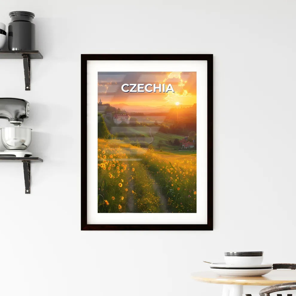 Field of Flowers in Czechia Framed Print