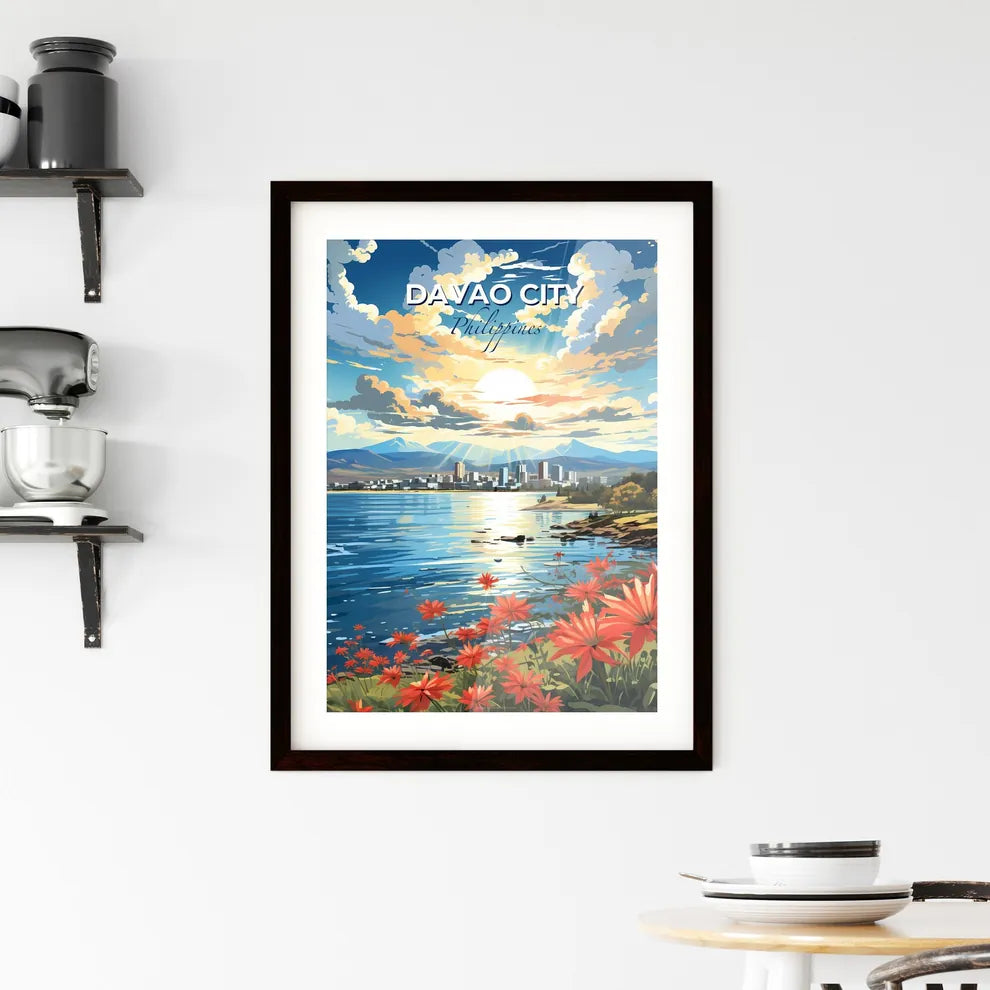 Captivating City Skyline Painting: Vibrant Davao City by the Water Default Title