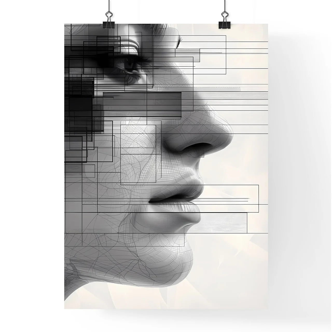 Vibrant Minimalist Line Drawing Poster