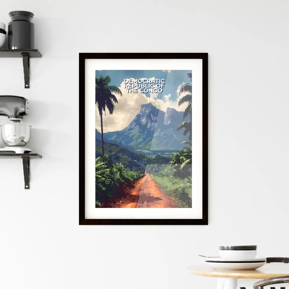 Road Through Lush Jungle Framed Print