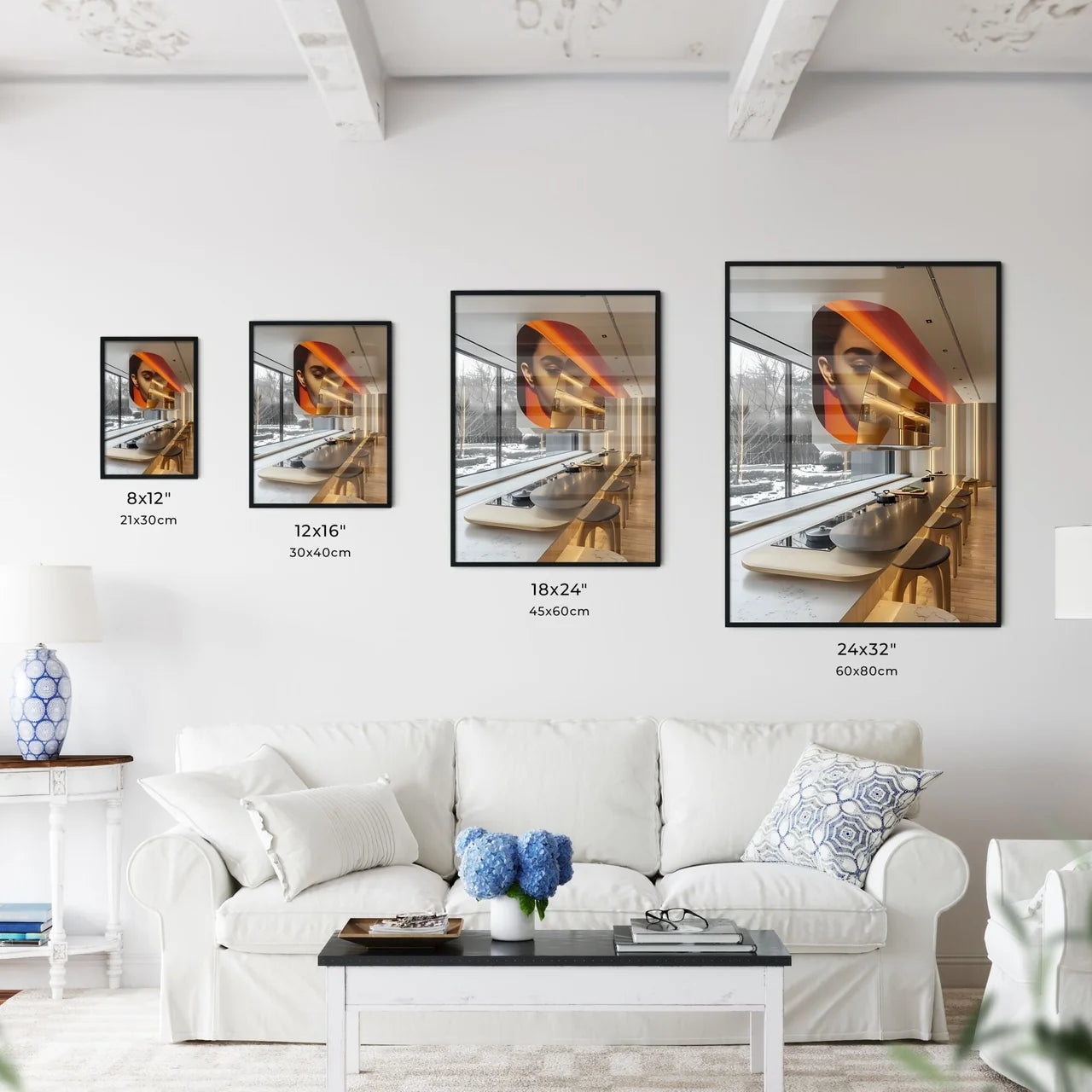 Kitchen Large Window Flatter Graphic Minimal - Kitchen Hangings