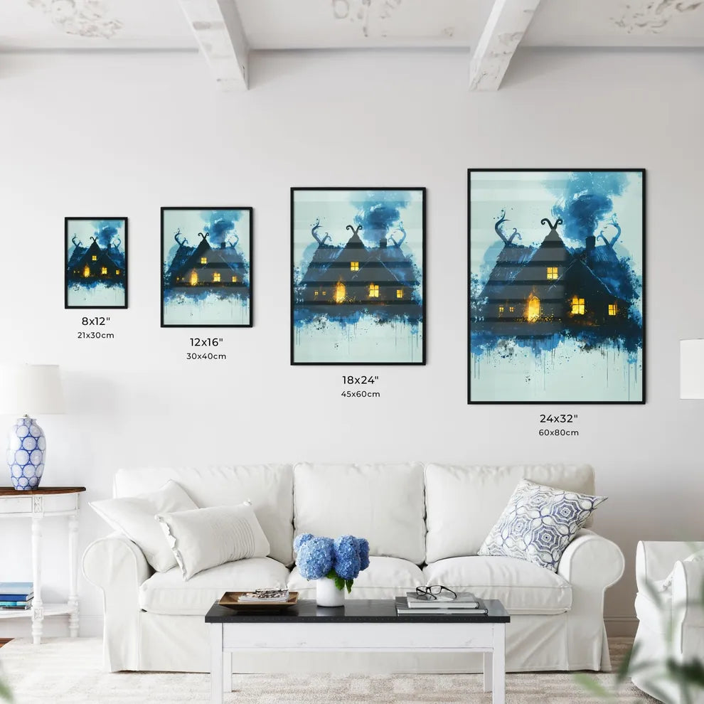 Black and white minimalist viking house icons set, home with light, destruction, fire, ash, ax, runes, ruin Size Chart