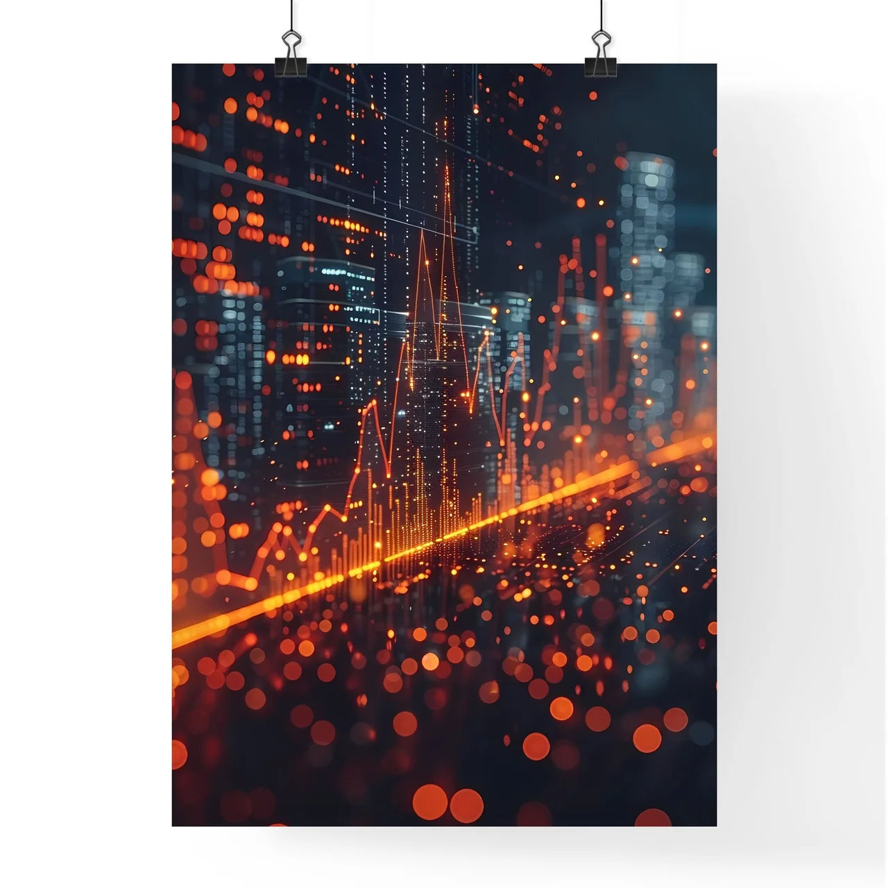 Diversification Strategy: Reduce Risk with Cross-Asset Investments in a Vibrant Metropolitan Canvas Poster