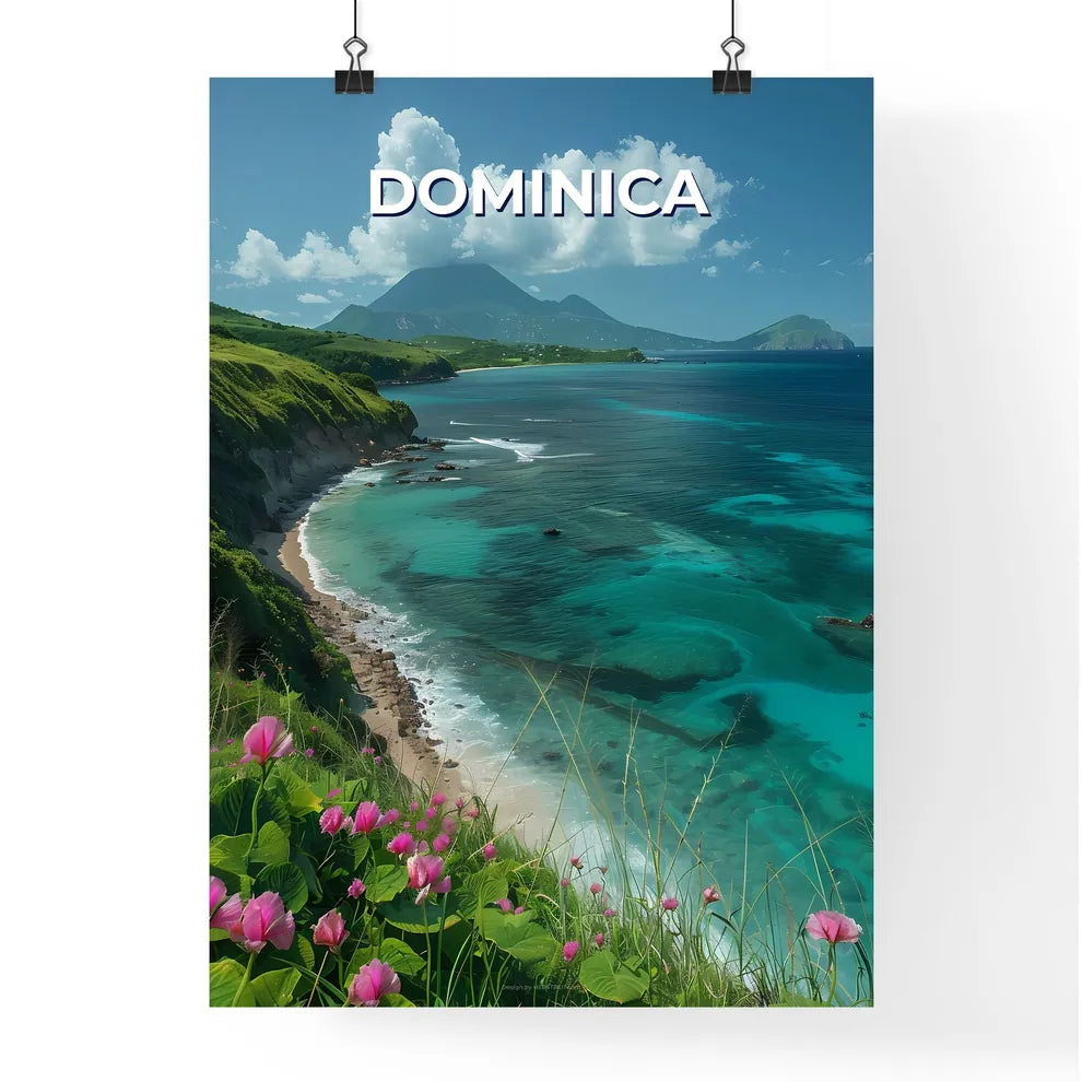 Vibrant Abstract Beach Painting with Tropica Poster