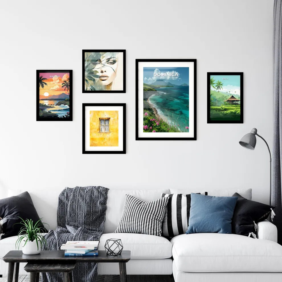 Vibrant Abstract Beach Painting with Tropica Wall Art