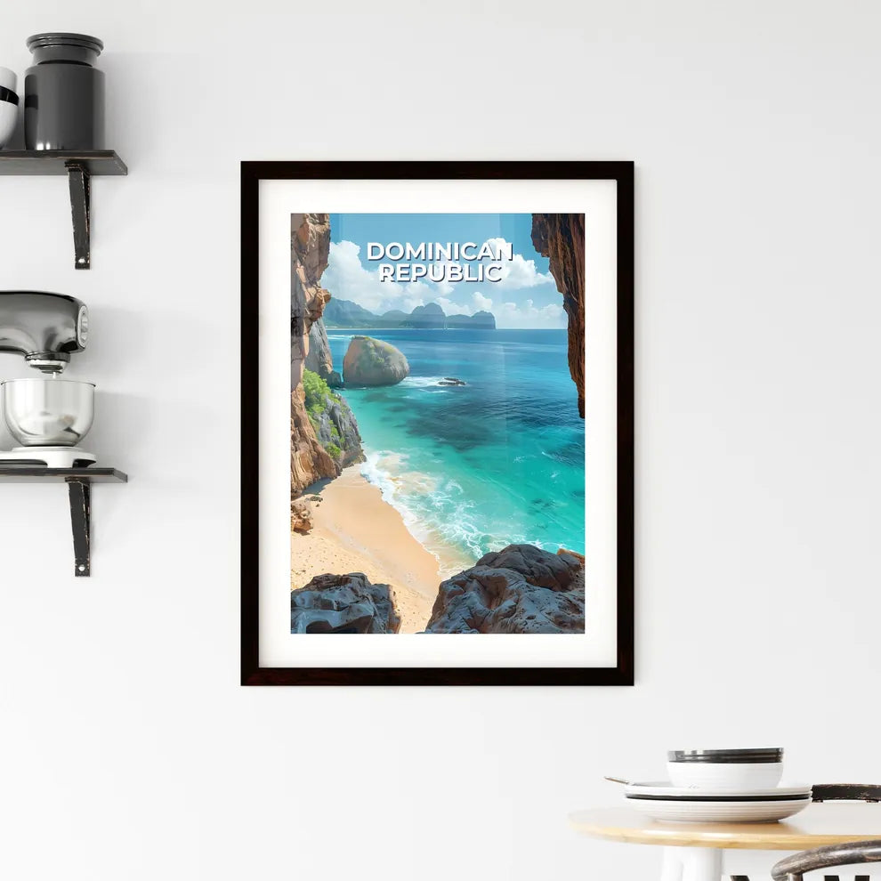 Vibrant Painting Depicting a Dominican Repub Framed Print