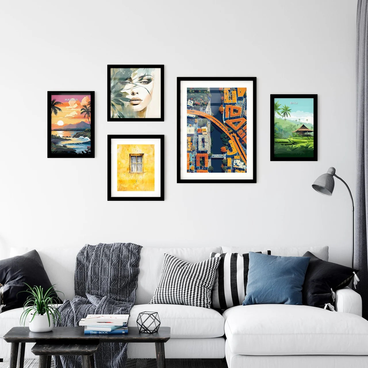 Panoramic Cityscapes - Aerial Urban Art Cityscape Panorama Landscape Interior Design