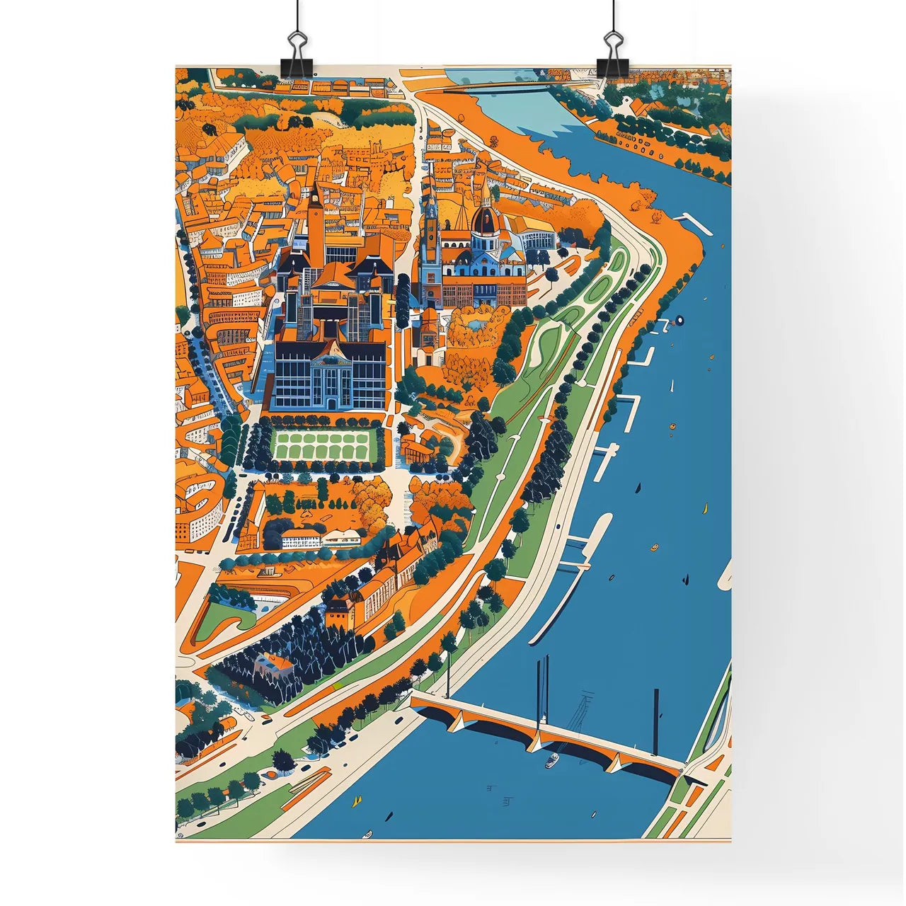 City Map - Artistic Urban Artwor Poster