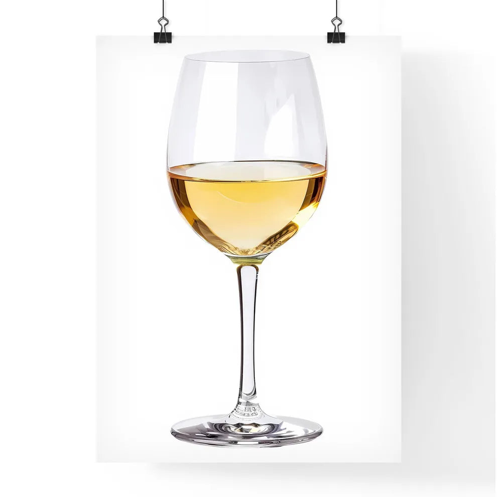 Glass of White Wine Poster