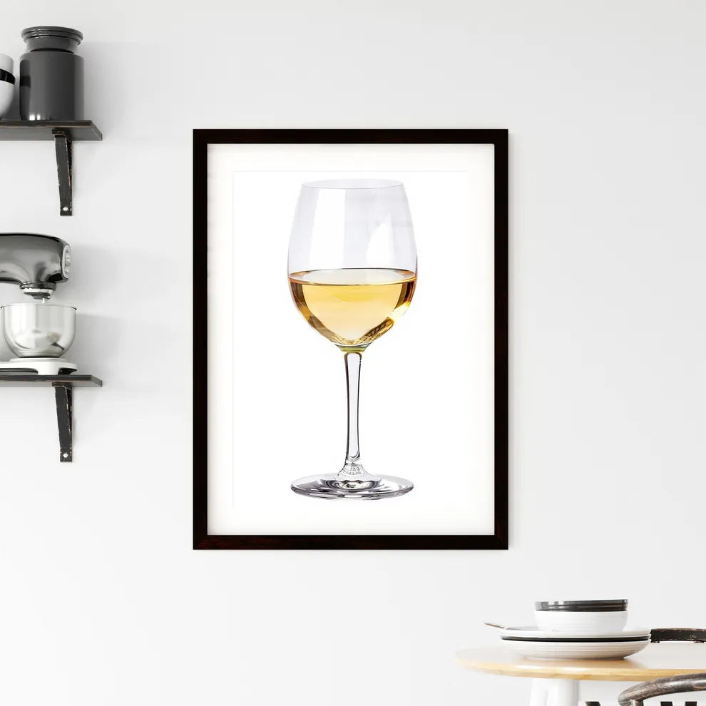 Glass of White Wine Framed Print