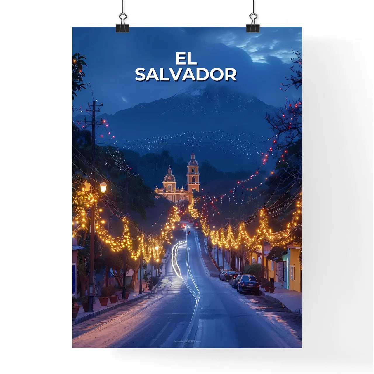 Vibrant Street Art Painting, El Salvador, North America, Travel, Art, Colorful, Culture, Tourism Poster