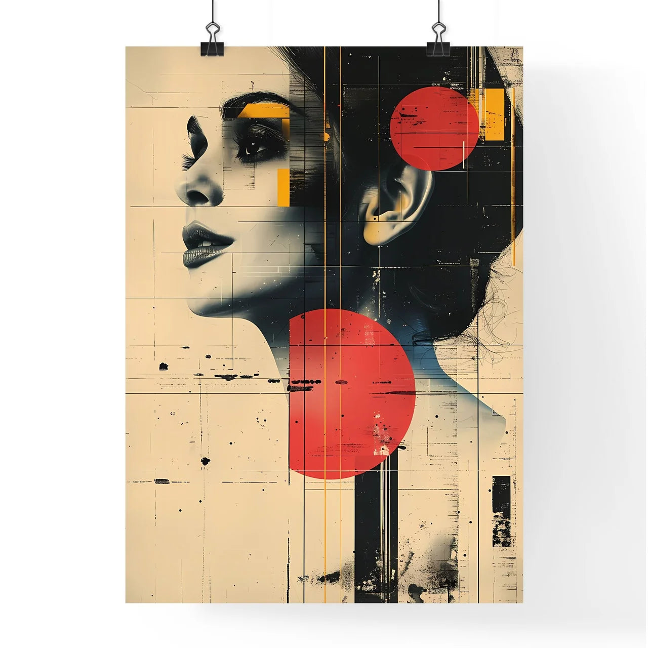 Vibrant Artistic Album Cover with Minimalist Poster