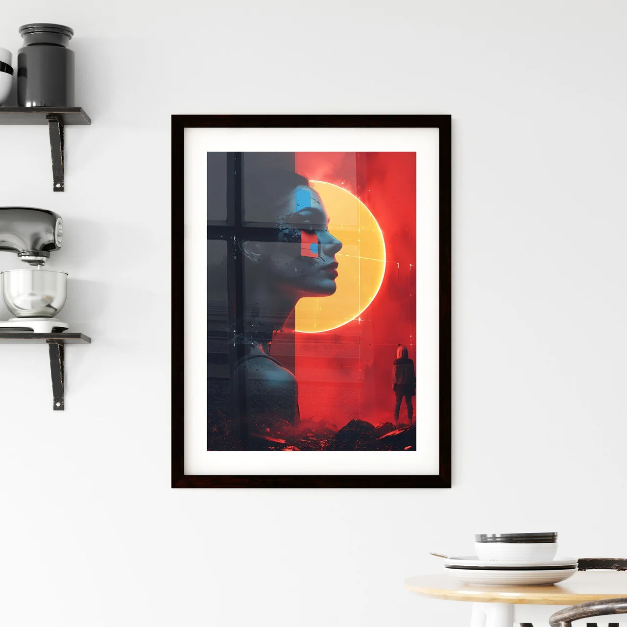 Minimalist Music Album Cover Art Featuring V Framed Print