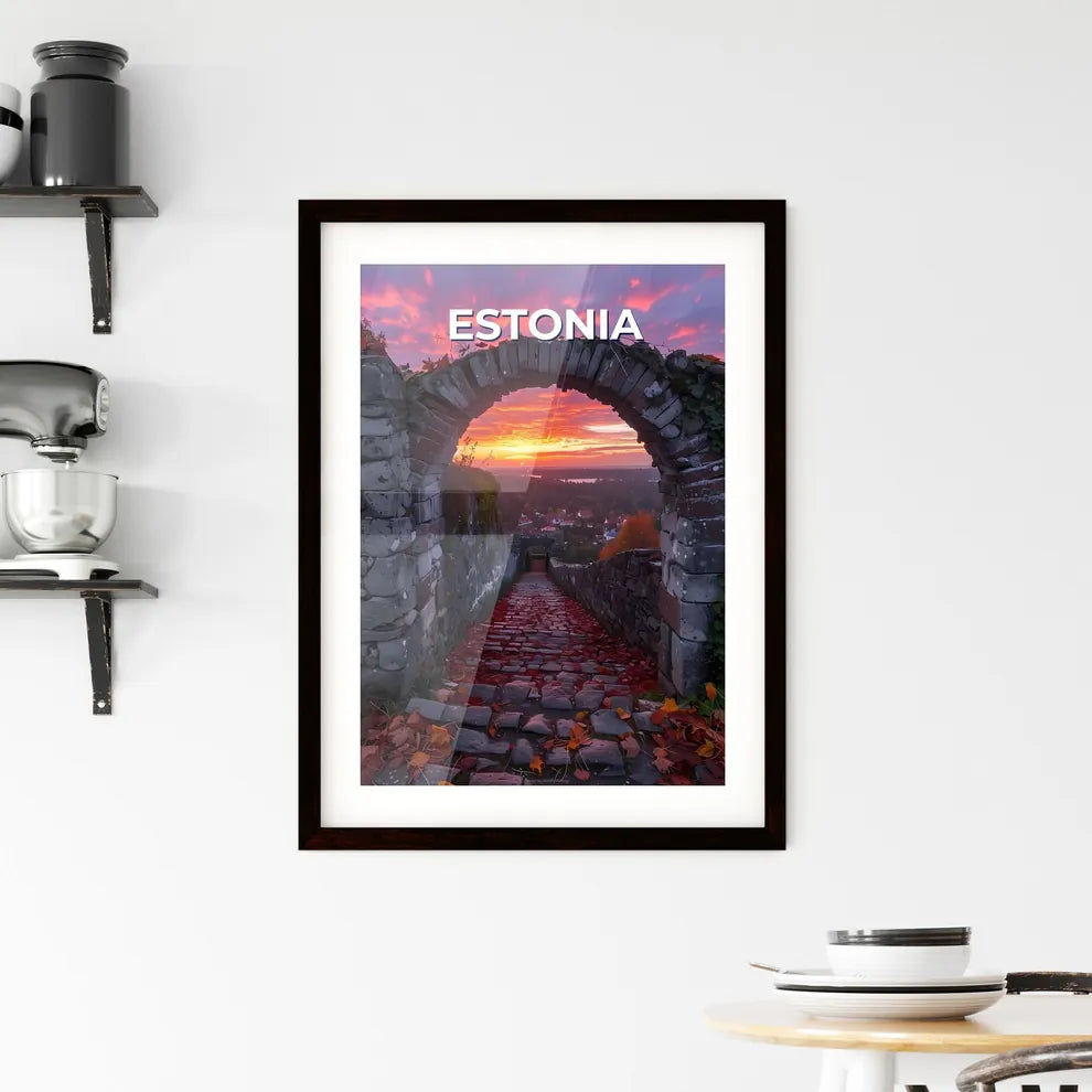 Estonia Europe Stone Archway City Painting Art Artistic Abstract Custom Print