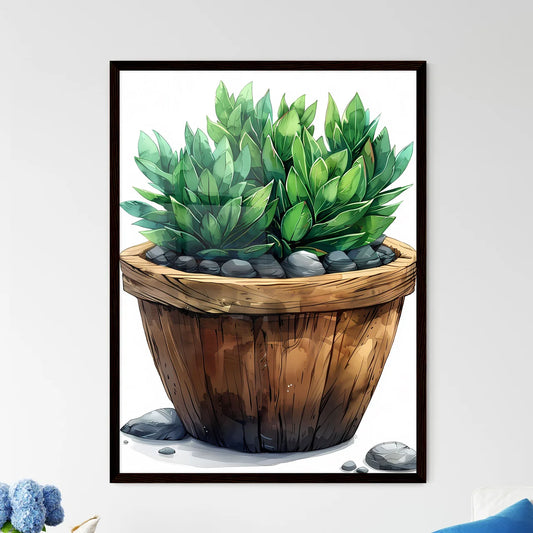 Animated GIF of Euro coin plant in wooden po - Framed Art Print