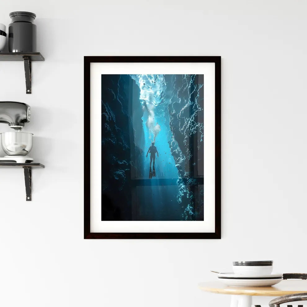 Extreme Sport Artistic Dive i Framed Print