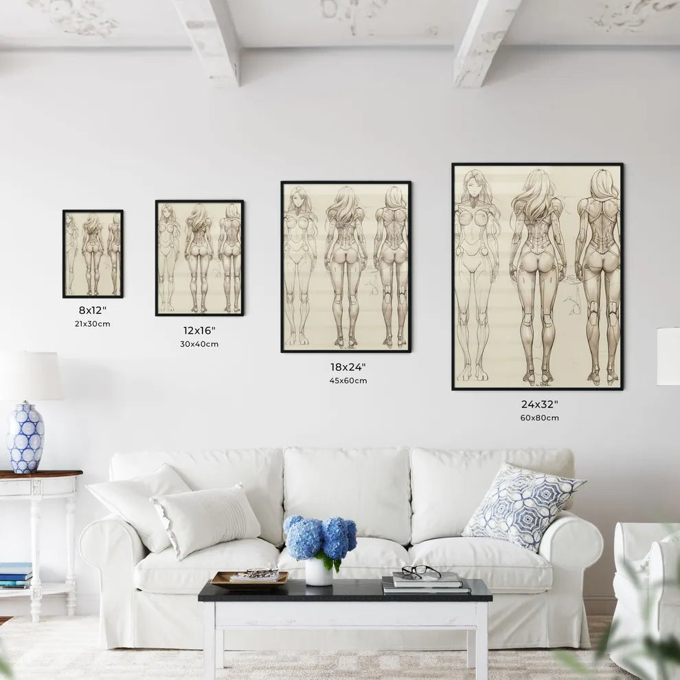 Vibrant Artistic Portrait of Female Human Bo - Kitchen Hangings