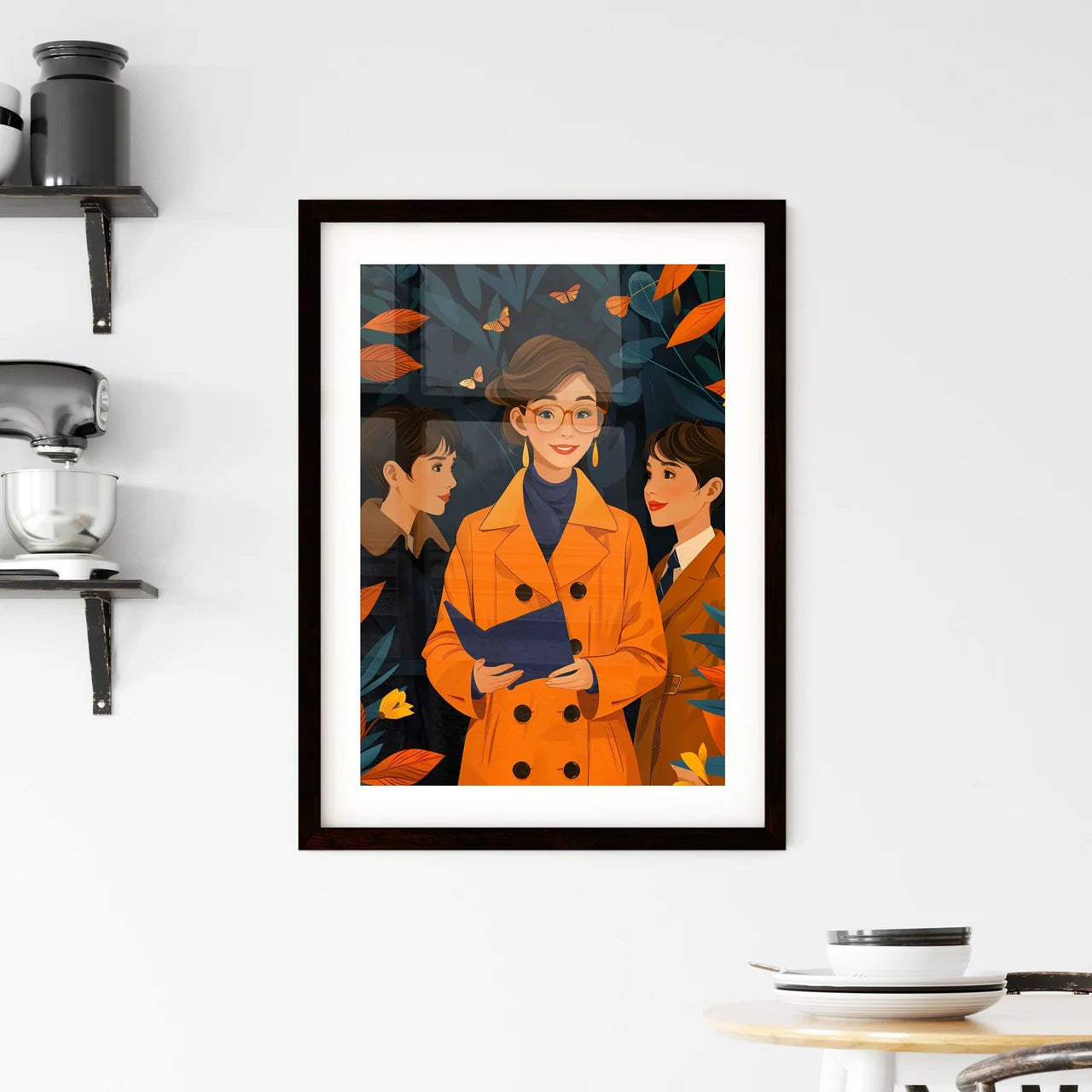 Vibrant Flat Design Teachers Day Template sh Framed Print