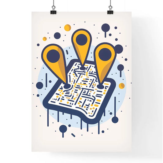 Minimalist birds eye view illustration Poster