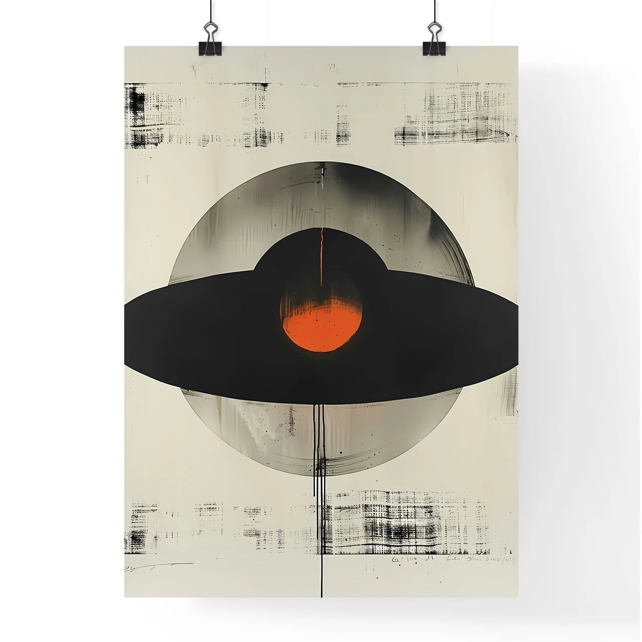 Striking Minimalist Saucer Artwork Poster