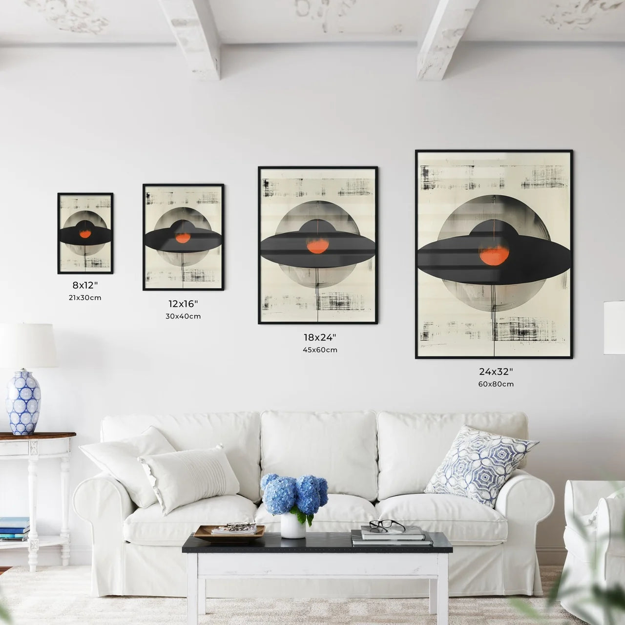 Striking Minimalist Saucer Artwork - Kitchen Hangings