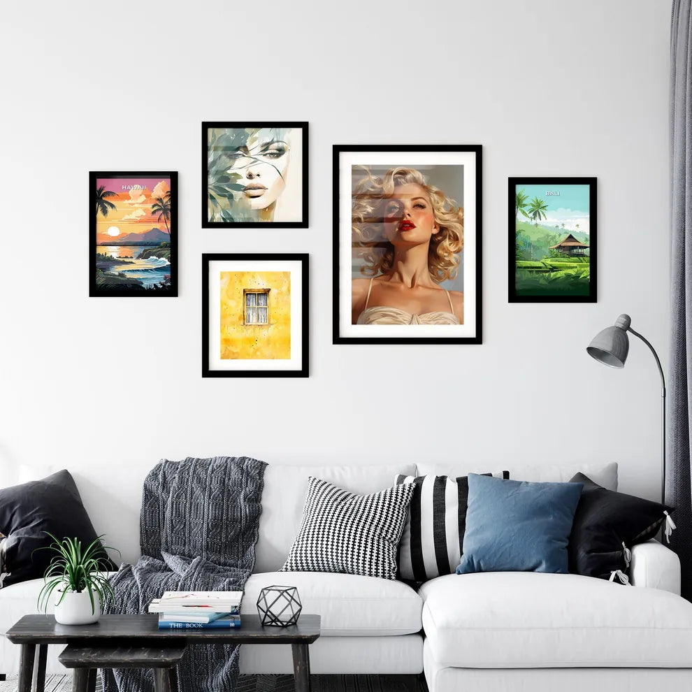 Modern Art Painting of a Blonde Woman with R Wall Art