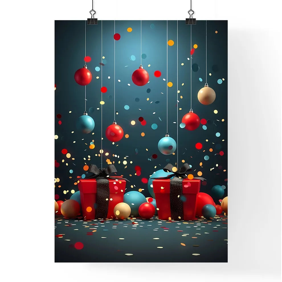 Colorful Presents with Ornaments for Friends Poster