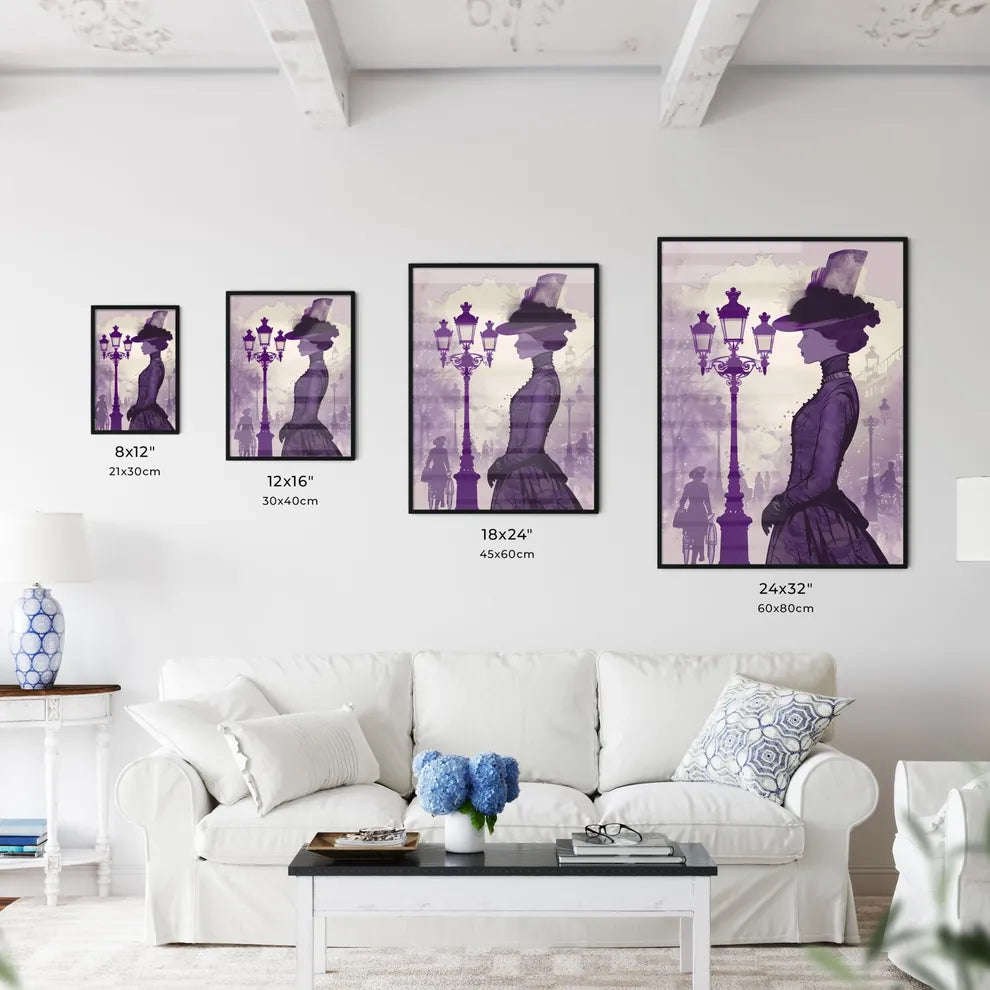 1920s Retro Romantic Girl in Hat, Champs Elysees Portrait with Cinematic Light & Halftone, Vibrant Artistic Painting - 170 characters Size Chart