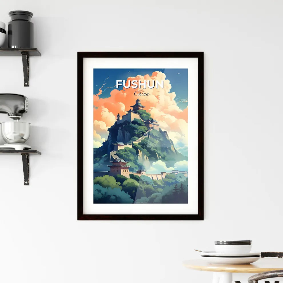 Fushun China Architectural Skyline Painting Vibrant Art Default Title