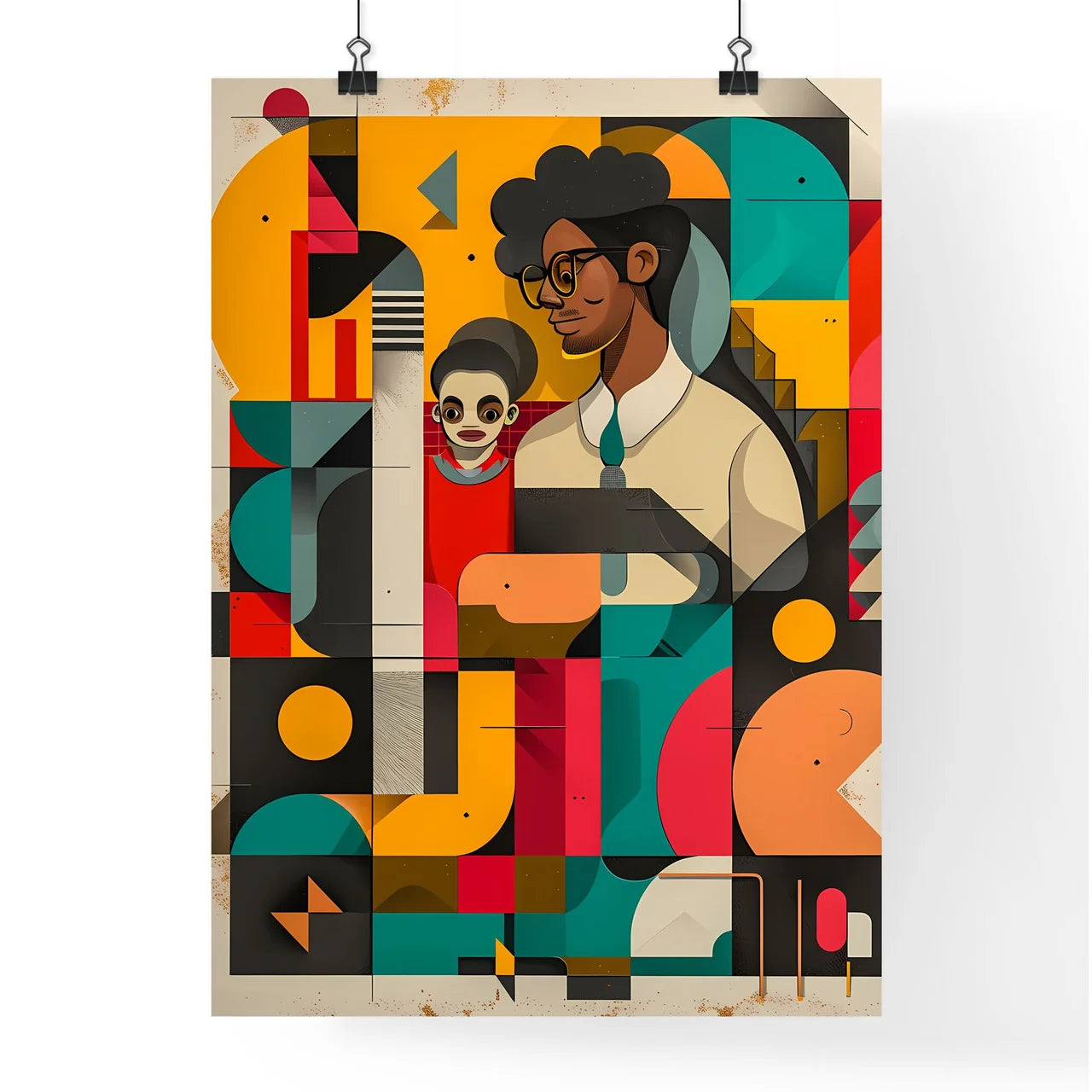 Abstract Art Depicting the Onboarding Proces Poster